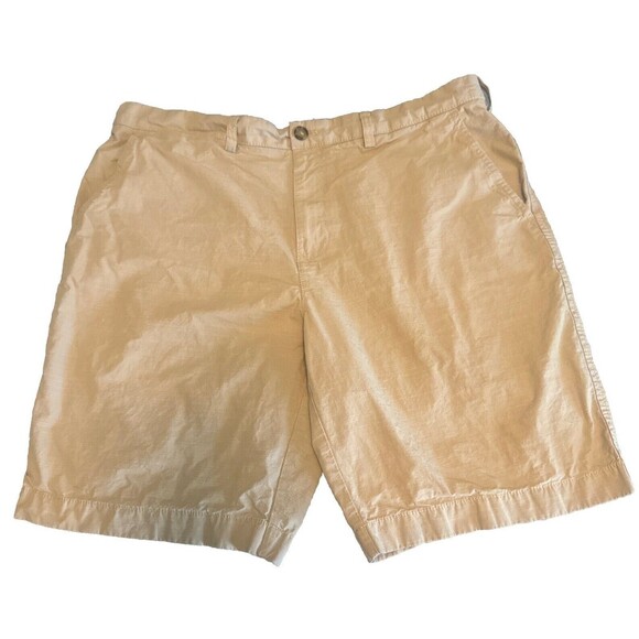 Men’s Tommy Hilfiger Tan Flat Front Chino Shorts 10” Size 38 - Picture 1 of 9